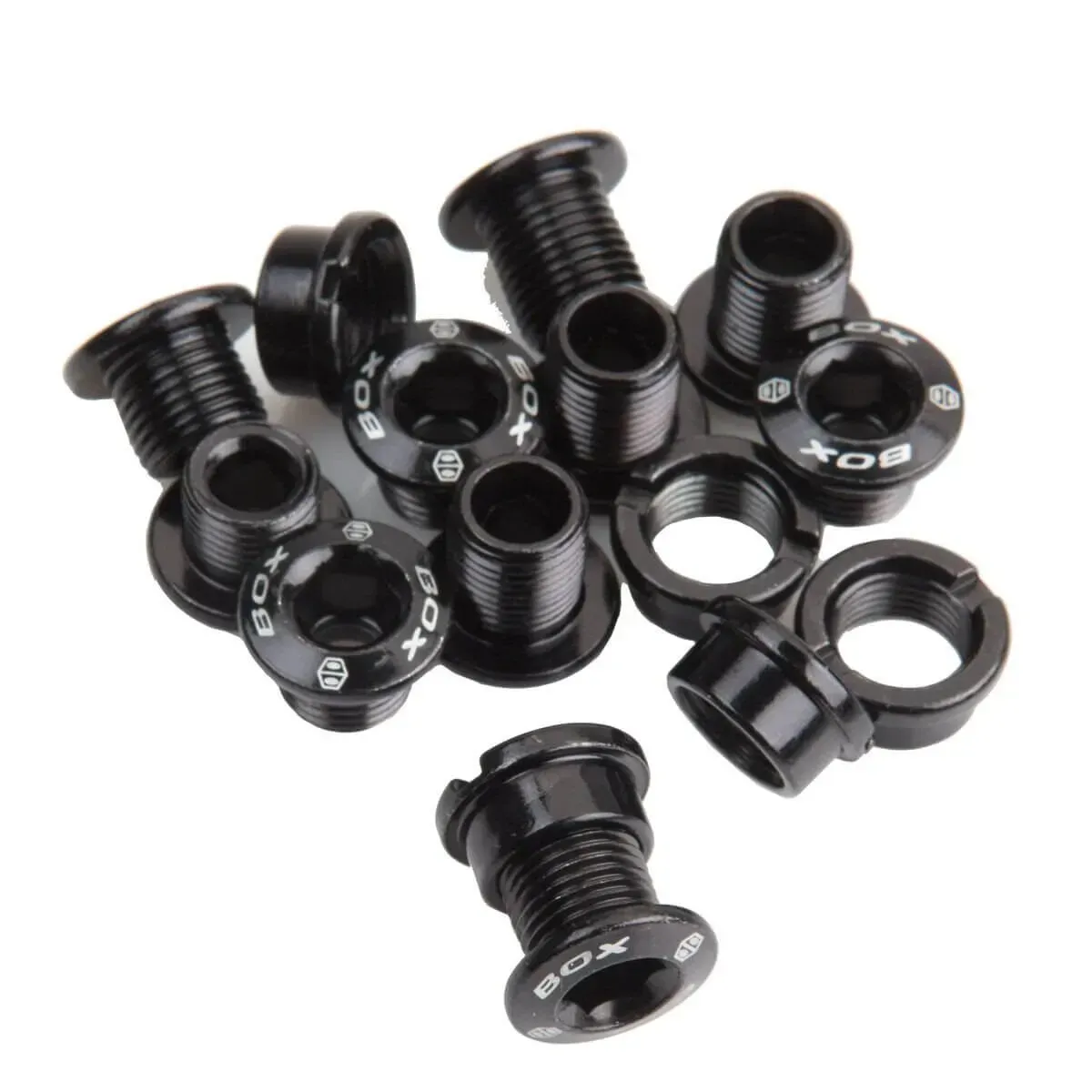 Box One Cr-Mo Chainring Bolts 15 pcs Black